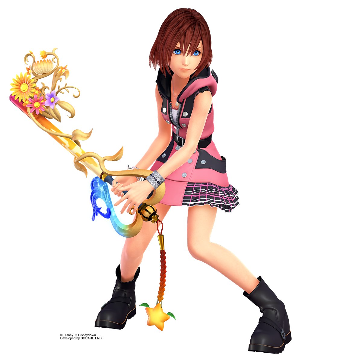 Poor Kairi can& #39;t catch a break. I mean all her main designs have no correlation with each other. Also, what happened to the purple that was so frequent in her first design. Then you have her new hair looking a lot like Yuna& #39;s. It& #39;s just missing the swish.
