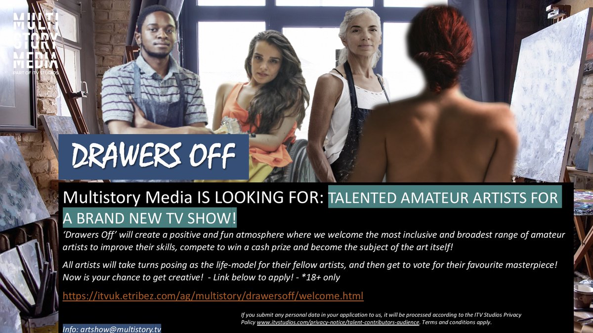 Do you love to dabble in art in your spare time? We are looking for YOU! *18+ only* 
#art #artinlockdown #amateurartist #quarantineart #lifedrawing #castingcall #beontv #lifedrawing #lifedrawinguk #painting #drawing 
itvuk.etribez.com/ag/multistory/…