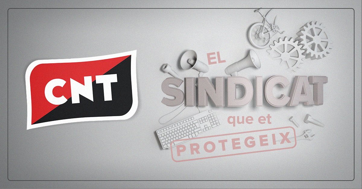 CNTCatalunya's tweet photo. Crisi, ERTO, acomiadaments, discriminació, jornades abusives, incompliments de conveni, hores extra, salaris de misèria, falsos autònoms... No tots els sindicats són iguals.

@CNTCatalunya, el sindicat que et protegeix.

#Eficaç #Solidari #Combatiu #Participatiu #Independent https://t.co/PmMM5nisLm