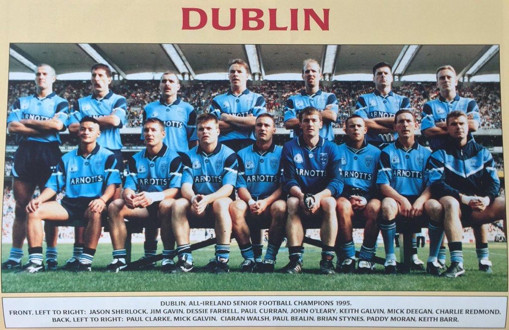 boarsheaddublin's tweet photo. Happy 25th to the team of 95, ye haven’t changed a bit @DubMatchTracker @DubGAAOfficial https://t.co/U0WBgysfYZ
