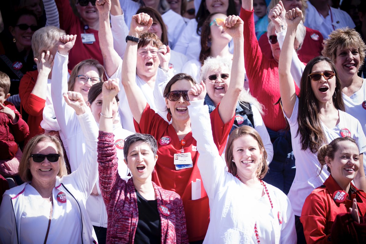 BREAKING: North Carolina nurses have WON their FIRST union at Mission Health Hospital in Asheville. Raw election data is 965 YES and 411 NO.