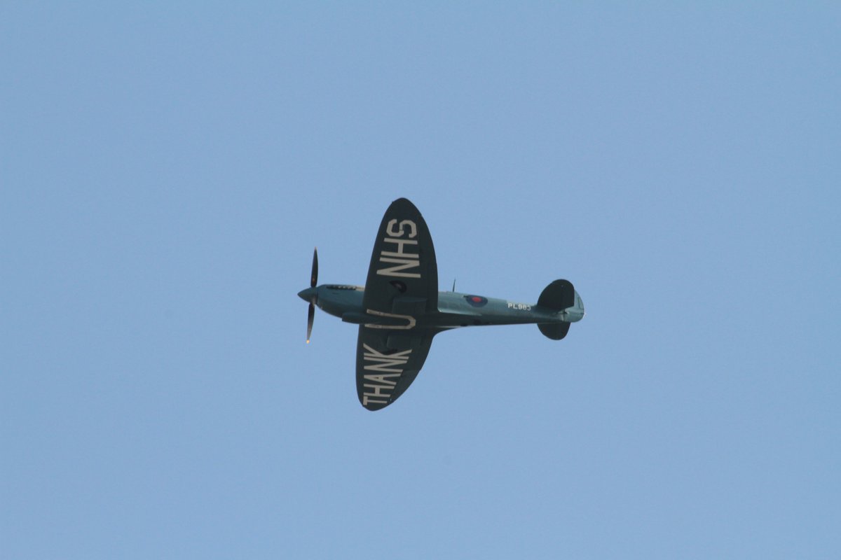 Amazing conditions for the #NHSSpitfire flypast over Aberdeen Royal Infirmary today. What a buzz. @pressjournal @NHSGrampian @EveningExpress @Daily_Express