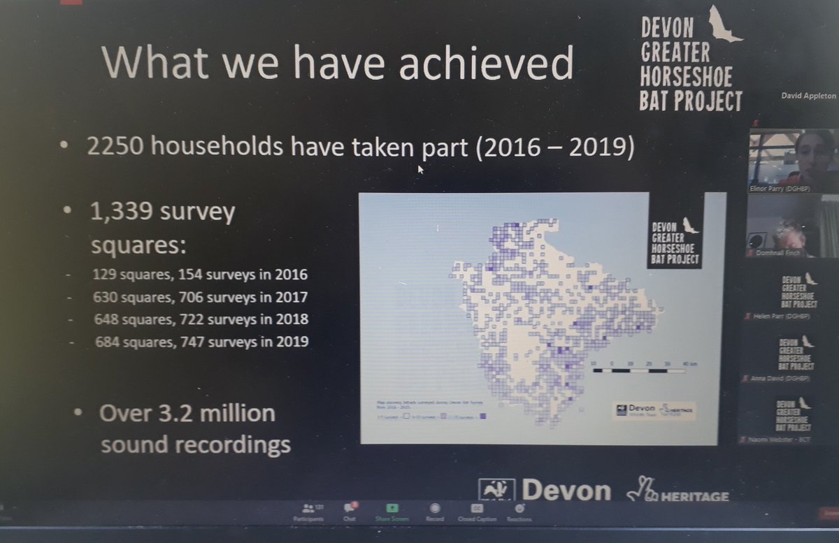 Great to see the massive survey effort that the @devonbatproject has achieved over the project lifetime #devonbatconf @NaturalEngland @NatureBftB