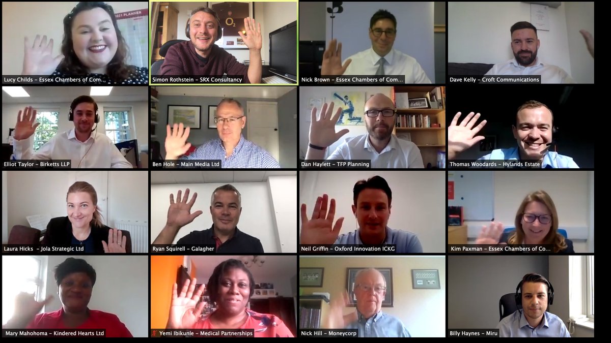 Look at all these lovely smiling faces. 😃

Everyone had a great time at our FREE Members Only Virtual Networking event today - getting to know each other and making new connections for future business. 🤝

Our next one is on 7 October. Book here 👇

essexchambers.co.uk/events/october…