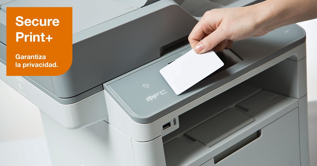 BrotherEspana's tweet photo. ¿Conoces nuestra solución avanzada de seguridad Secure Print+? Los archivos se envían a la impresora y quedan en espera hasta que el propietario los libera por medio de una tarjeta de identificación. Descubre más. 
👉https://t.co/KHVbC1HWxC https://t.co/hbft3oJPSk