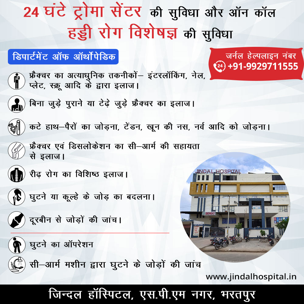 JindalHospitals's tweet photo. 🏥24 घंटे #ट्रोमा_सेंटर की सुविधा और ऑन कॉल #हड्डी_रोग_विशेषज्ञ की सुविधा।

👉डिपार्टमेंट ऑफ #ऑर्थोपेडिक

🏥जिन्दल हॉस्पि��ल, एस.पी.एम नगर, भरतपुर
जर्नल हेल्पलाइन नंबर- +91-9929711555

#Health #Healthcare #JindalHospital #OrthopedicDoctor #Rajasthan #Bharatpur #India https://t.co/N9trdif3tk