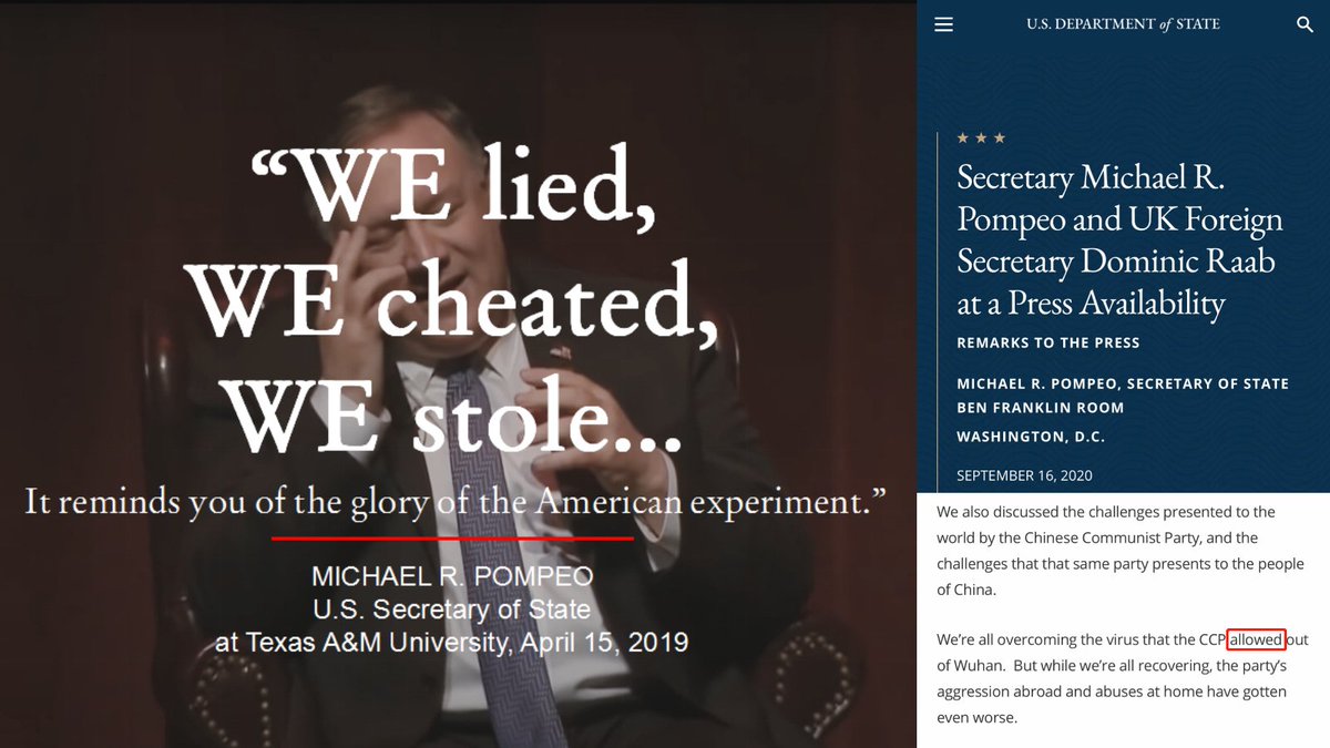 SpokespersonCHN's tweet photo. Secretary #Pompeo and his allies have been talking about "allow" as if China could manipulate the virus. Ridiculous. If the virus could be ordered, then how to explain the 6.78 million cases and over 200,000 deaths in the #US? Is this what the #USgovernment "allows"? https://t.co/vtm2gvmsBs