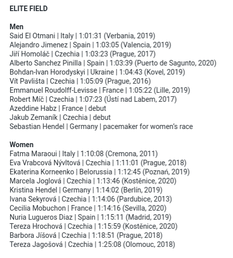 albertostretti's tweet photo. elite field #ulhalf saturday in Usti nad Labem @RunCzech https://t.co/8wWz5xTODc