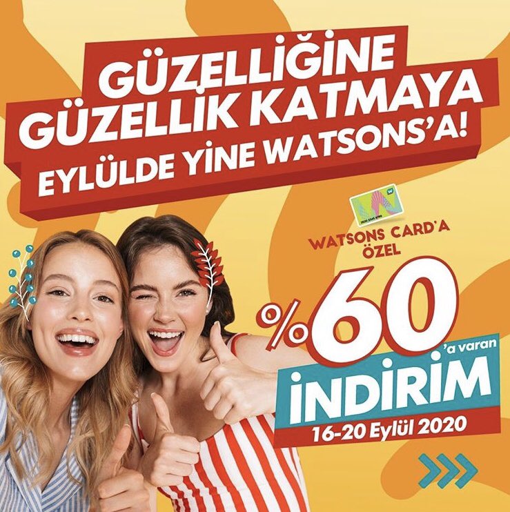 Güzelliğinize güzellik katmak için Eylül’de yine Watsons’a! 💚 Watsons Card’a özel %60’a varan indirimler 16-20 Eylül Tarihleri arasında Watsons’da. 🤗 <a href="/watsonsturkiye/">Watsons Türkiye</a> 
#MixKayseri #YaşamMerkezi #Yaşam #Huzur #Mutluluk #HayatBizeMixGibi #HayatıMixle