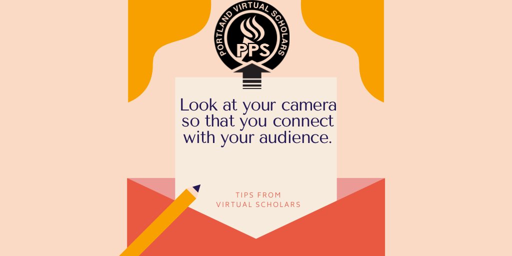 Course design for both synchronous and asynchronous online learning merits PLC time. 

<a href="/VirtualScholars/">PPS Virtual Scholars</a> Tip: Be it on a video call or in a course video, practice looking straight at the camera. Your audience will feel more like you are working directly with them.