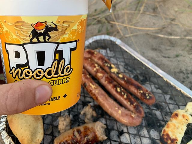 PotNoodle's tweet photo. THE WEATHER HAS BEEN PICKING UP AGAIN THIS WEEK! (Kinda) 🎉 How very un-British of you, the weather. In celebration, here are some of our favourite snaps of campers enjoying a delicious Pot Noodle out and being one with nature 🍂 WHO'S CAMPING SOON!? #PotNoodle #CookLessLiveMore https://t.co/yD9iy1gHIA