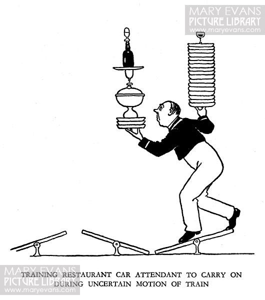 5/15 A dining car attendant's job were similar to a waiter's. To provide refreshment and table service for travellers on the railways. The main and most obvious difference and challenge was that they served meals whilst the dining car was moving at top speeds  #NTiHoR