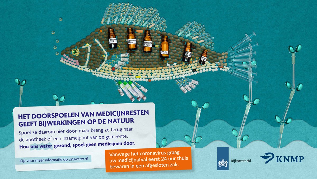 Schoner water, ieders zorg. Hou ons water #gezond, spoel geen #medicijnen door. 

Kijk op -> bit.ly/3iHxdNP
