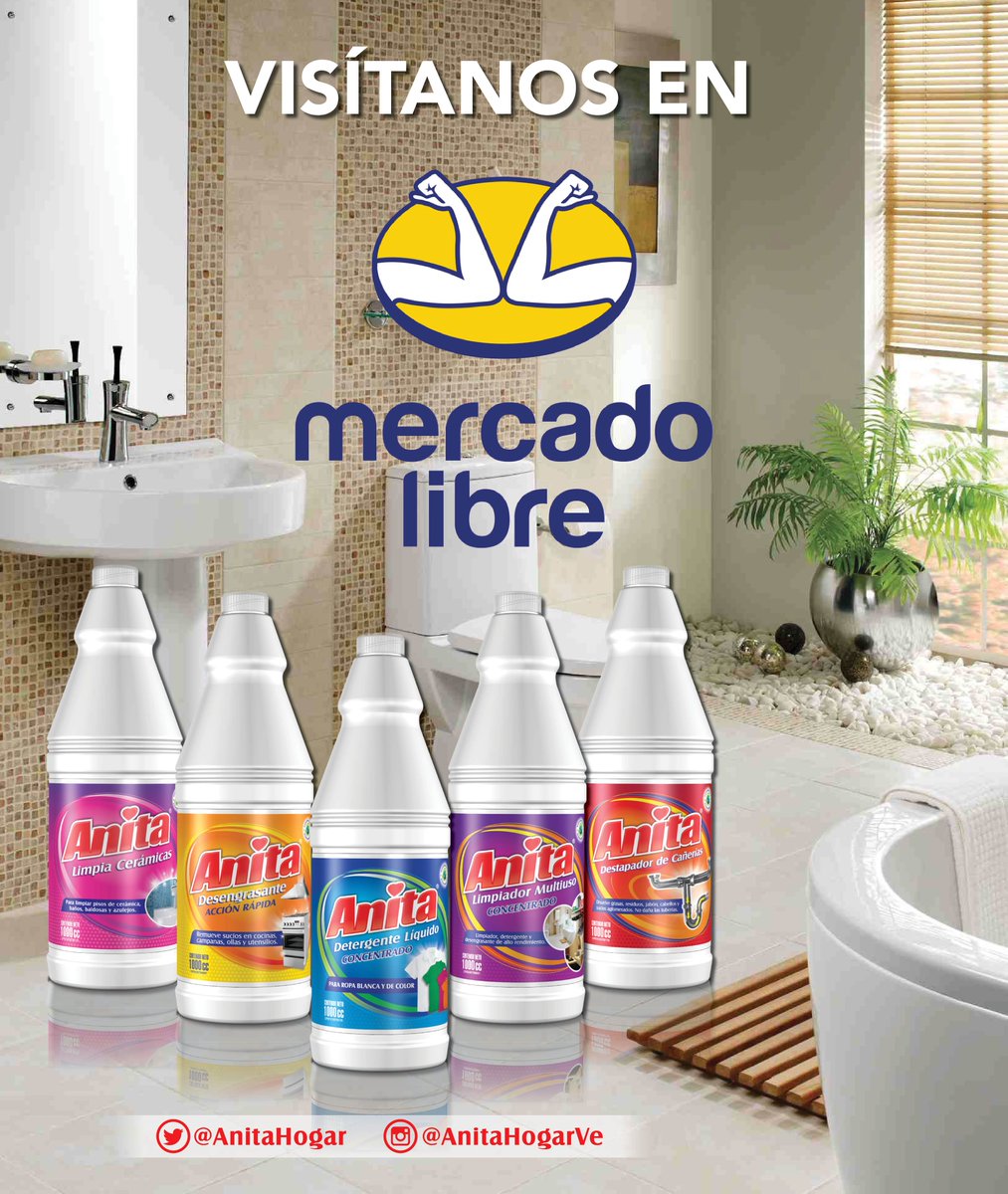 AnitaHogar's tweet photo. Ahora puedes adquirir tus productos desde la comodidad de tu hogar en nuestra tienda oficial en MercadoLibre.

Visítanos en https://t.co/Ro0Hcr6JxS

#anita #ProductosAnita #ProductosDeLimpieza #limpieza #casa #cocina #Sala #amadecasa #mercadolibre #TiendaOficial #TiendaOnLine https://t.co/5cI5jM0Pxk