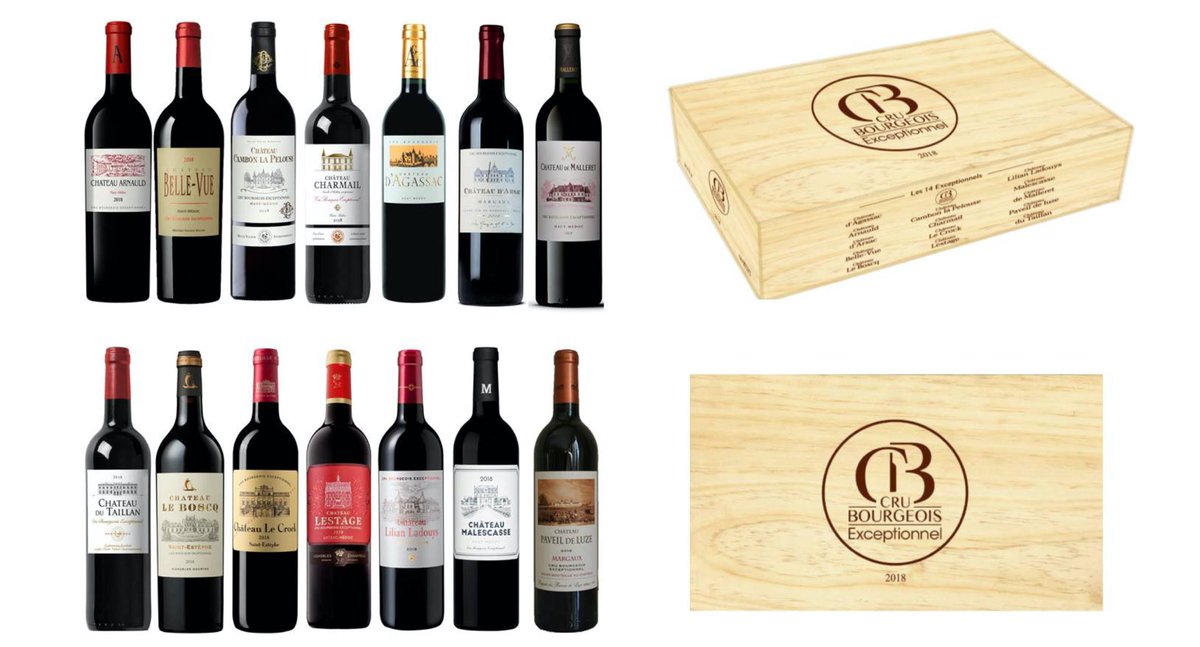 Superbe initiative des crus bourgeois du Médoc qui proposent une édition limitée de 1.000 coffrets regroupant les 14 propriétés millésime 2018. 

On en a quelques-uns 😉🤫