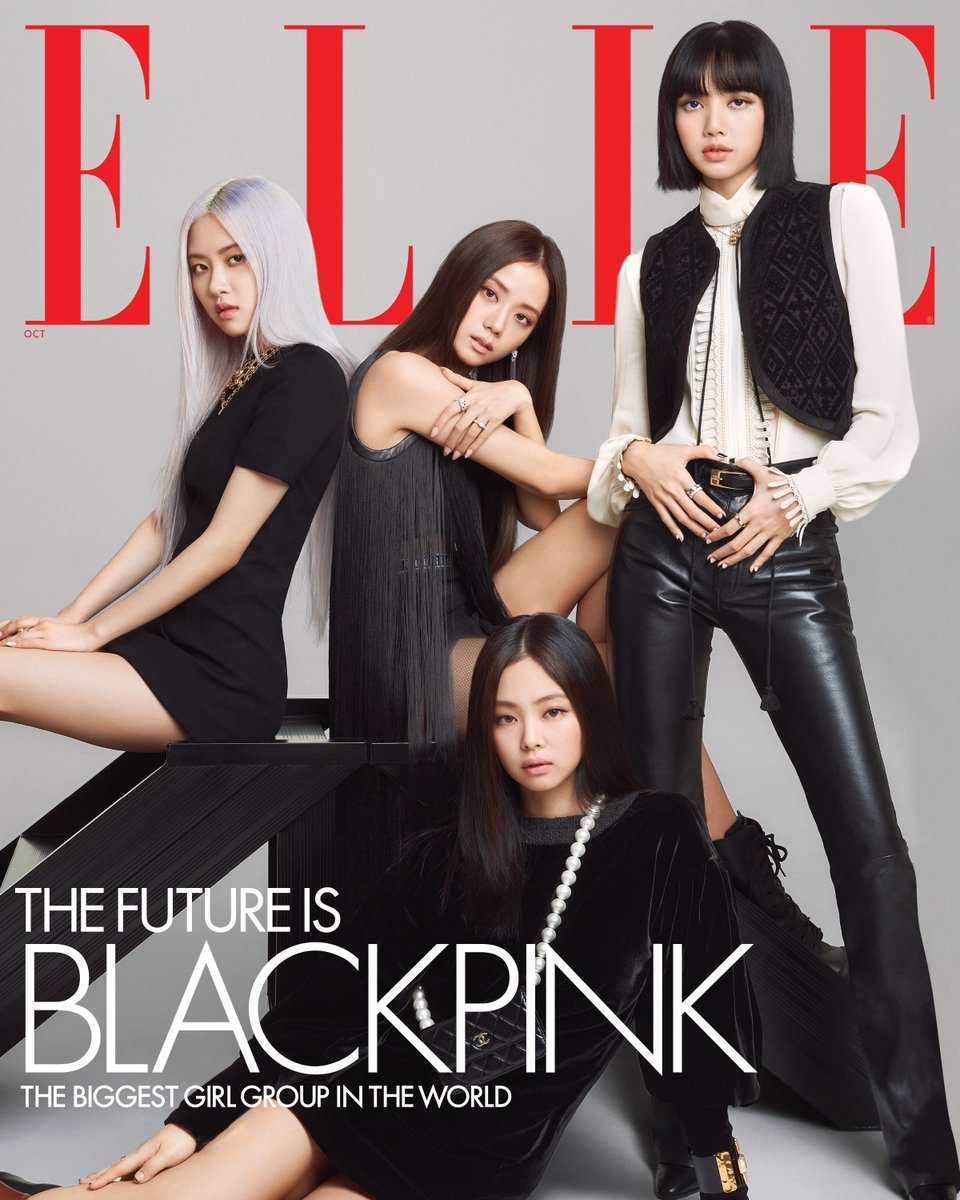 ELLE Magazine (US) on X: BLACKPINK in your area and on the cover of ELLE!  For our October issue, the biggest girl group in the world—Lisa, Jennie,  Rosé, and Jisoo—take us inside