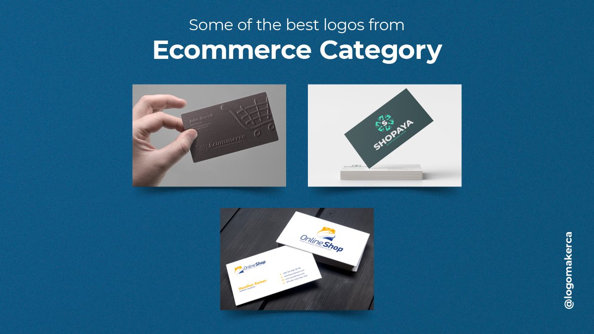 Do you want to generate more leads and sales? An ecommerce logo design creates a huge impact on the thoughts of people. These are some of the best logos from Ecommerce Category of @logomakerca. Find out more by exploring our app and get one for your business!
