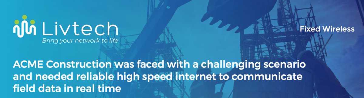 ACME Construction was faced with a challenging scenario and needed reliable high speed internet to communicate field data in real time.  ow.ly/sSRW50BpZsK