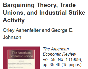 This really shouldn't be surprising since the bargaining model of war is really just an extension of the models of labor disputes/strikes https://www.jstor.org/stable/1811091?seq=1#metadata_info_tab_contents