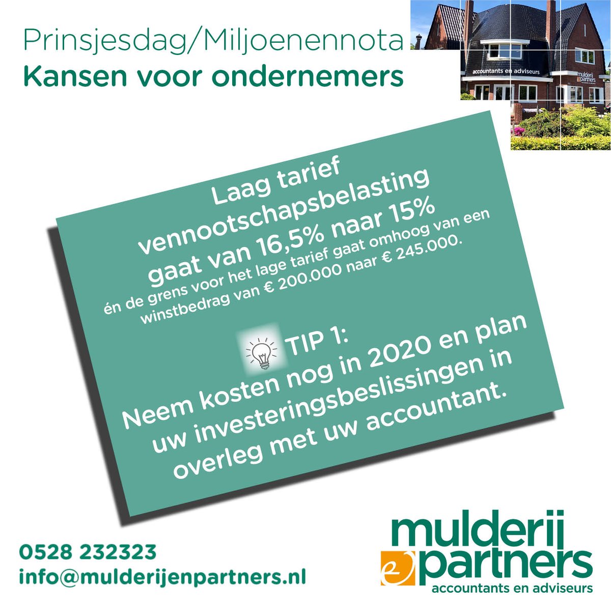 𝕋𝕚𝕡 𝟙!
Lees meer over de fiscale voorstellen en wijzigingen:
mulderijenpartners.nl/special-miljoe…