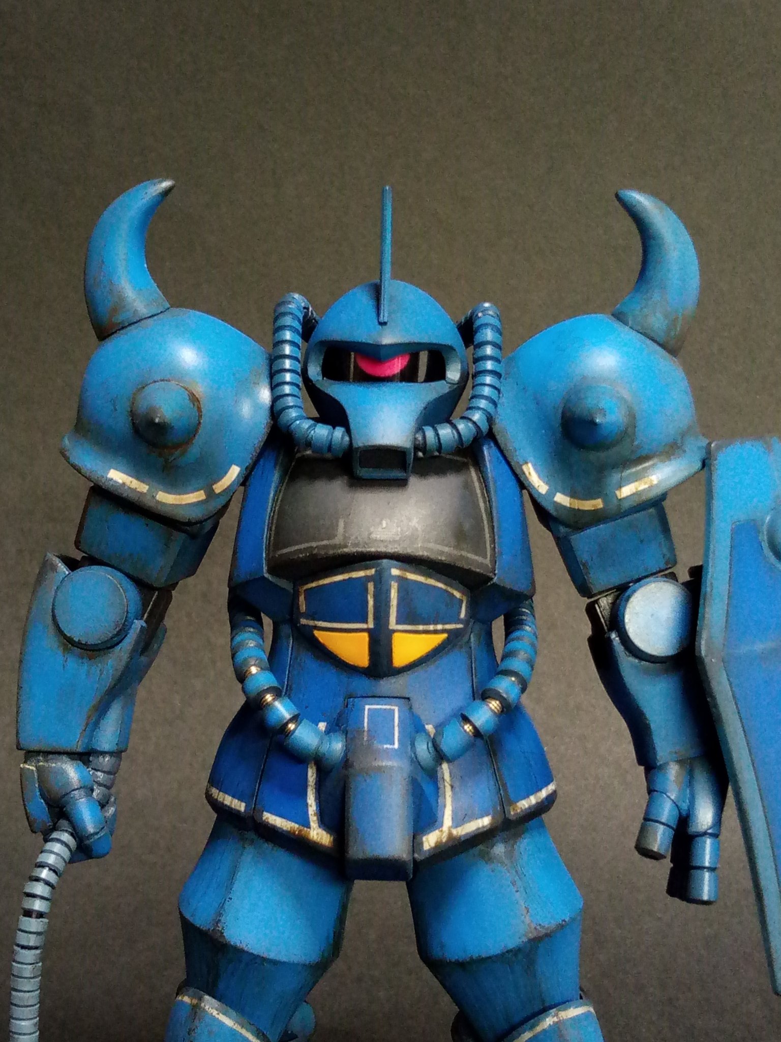 まこだすと 旧キット グフ ガンプラ改造 旧キット 1 144グフ改造 完成です ウェザリング 雑な感じもしますが迫力出たので良しとします T Co Mhc8srkja7 Twitter