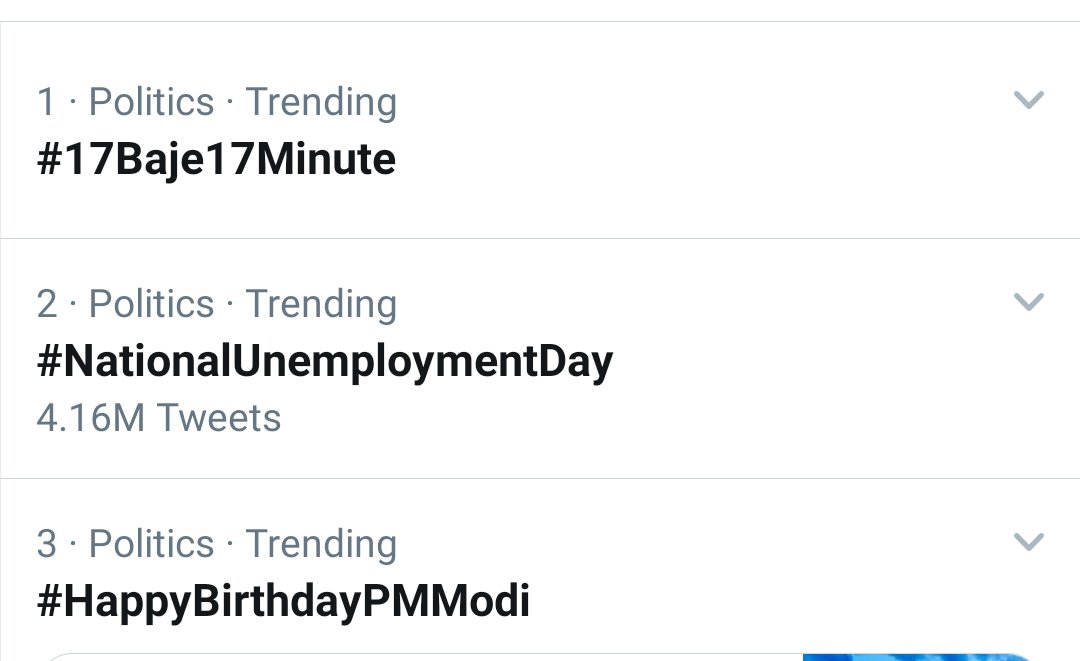 Risheendrasingh's tweet photo. #17Baje17Minute
Here sequence is important, @narendramodi you was trending in the morning, but till evening you changed the trend. This is the power of youth, within a day they can change the whole dynamics. You must listen us. @myogiadityanath #Samvida_Go_Back #berojgardiwas https://t.co/9GBUILVRV7