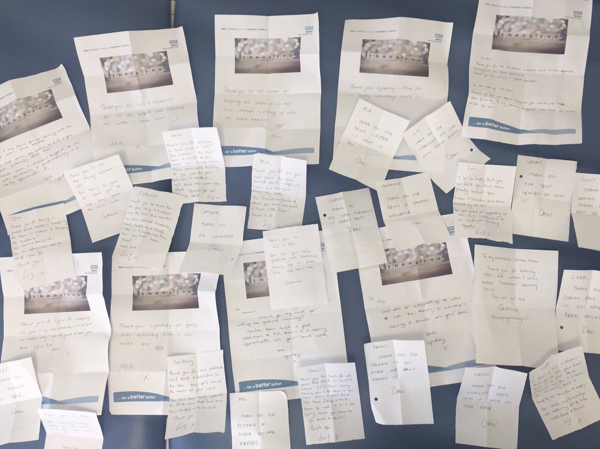danstreetot's tweet photo. Quite a few supportive messages came out of our thank you box. #ahps @boltonnhsft #stroke @GMStrokeODN @boltonstroke https://t.co/mDzMhjGdR7