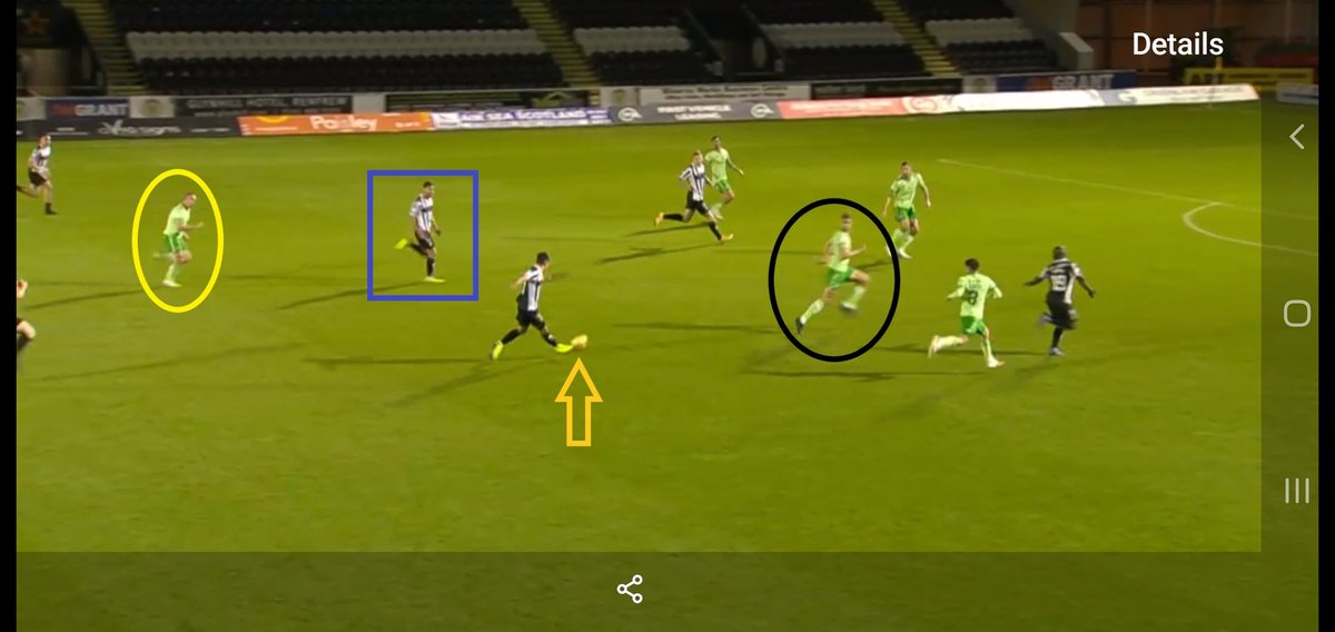 Brown loses the duel, is blown by and the next image is 4 seconds later. Note Ajer and Taylor's recovery vs where Brown is. The 2nd image is another 4 seconds later and Brown has hustled back to defend in good position vs Erwin, who beats him to the inside for decent shot attempt