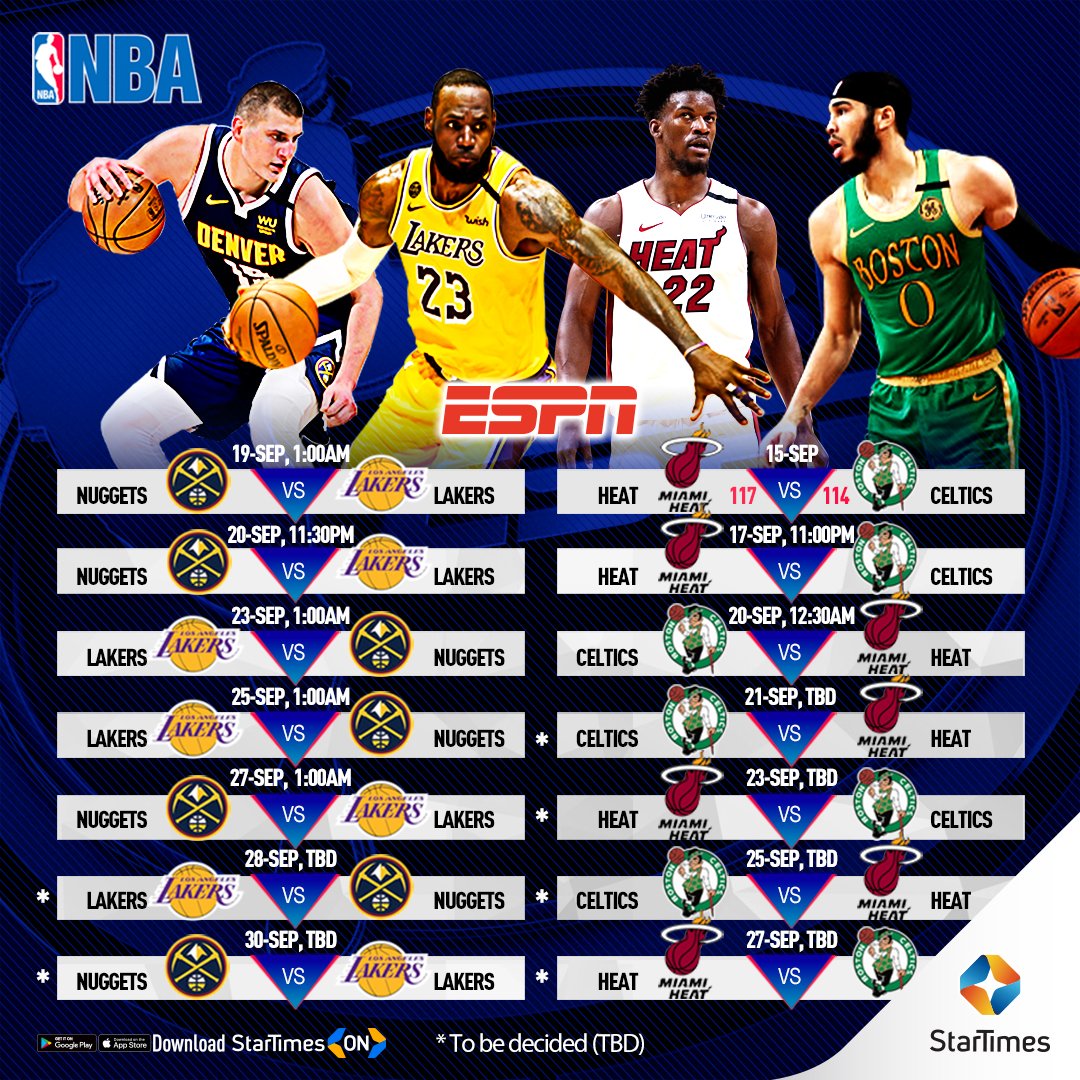 startimesghana's tweet photo. The Battle to determine the Eastern & Western Conference Champions is on! Catch the entire series live on ESPN, with StarTimes!
#espn #espnafrica #nba #nbaafrica #easternconferencefinals #westernconferencefinals #startimes #startimesports #startimeson https://t.co/LjXtjOfxwd