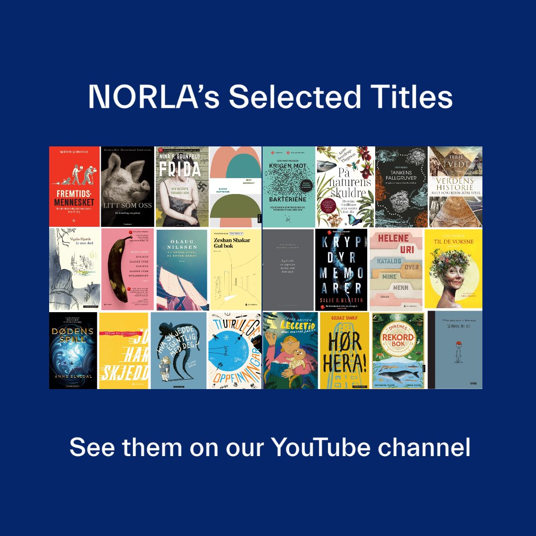 We're thrilled to share our Selected Titles of the autumn as FILMS!
This time we've invited the authors and illustrators to present their titles. See all the 24 films on our YouTube-channel: bit.ly/33G8EdO #digitalauthorsfromnorway #NorwegianLit #NORLAselectedtitles