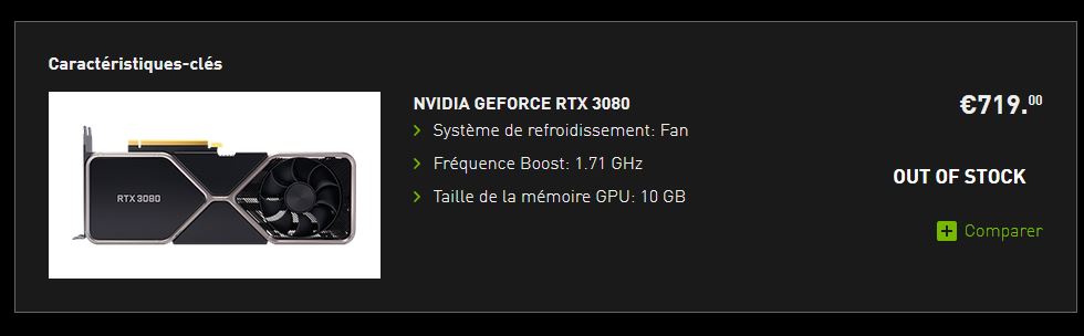 RTX 3080 pénurie