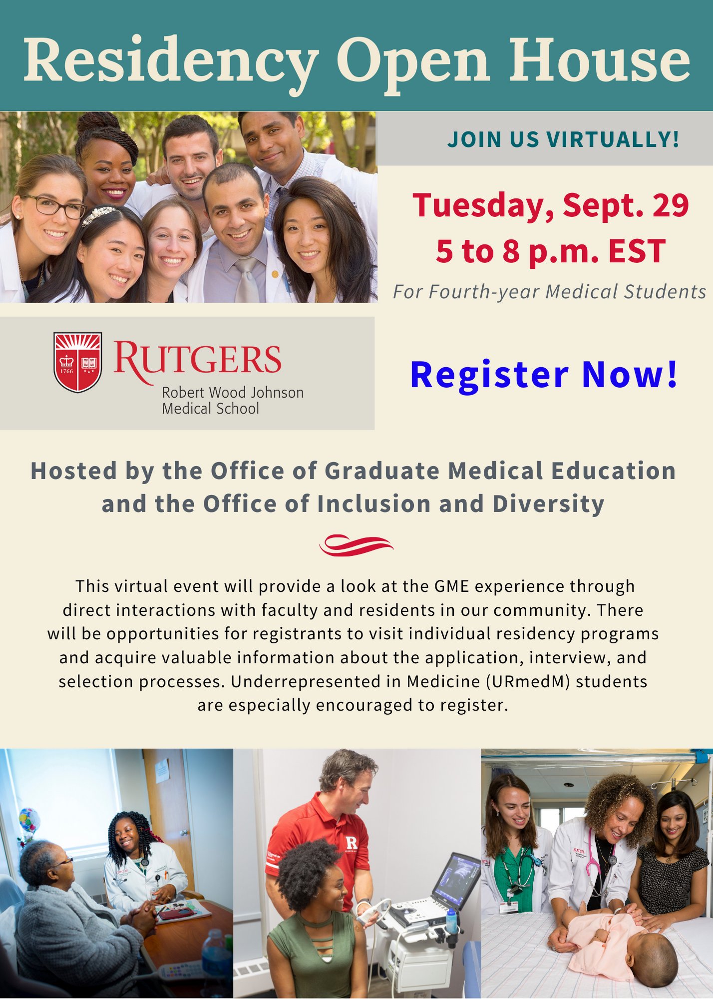 Rutgers RWJMedSchool on Twitter "Join us RWJMS GME Open House. Sept
