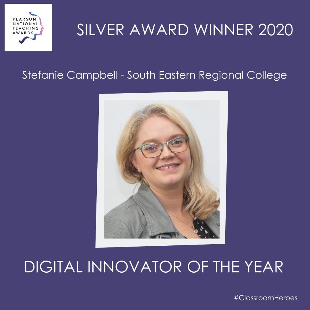 SMGScience's tweet photo. Congratulations to our star @Stefedu123 Time, patience  and enthusiasm for everybody, even when I’m torturing her on Twitter at 11pm. #classroomheros #silverawardwinner #pearson https://t.co/Wp8lYRJDMf