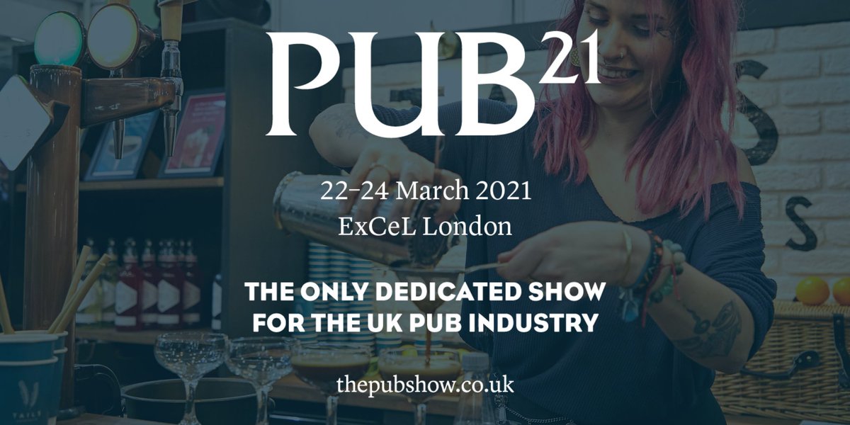 The Pub Show (@pubshowuk) on Twitter photo Exciting news! PUB21 is now taking place from 22-24 March 2021 at ExCeL London, co-located alongside <a href="/HRC_Event/">HRC</a>, <a href="/IFE_Event/">IFE_Event</a>, @IFEMS_Event, <a href="/LondonProduceSh/">London Produce Show and Conference</a>, <a href="/Eurocoffee_expo/">European Coffee Tea & Soft Drinks Expo</a> and <a href="/EnterpriseExpos/">Festival of Enterprise</a>. Read the press release here >> bit.ly/2RE9QZu Exciting news! PUB21 is now taking place from 22-24 March 2021 at ExCeL London, co-located alongside <a href="/HRC_Event/">HRC</a>, <a href="/IFE_Event/">IFE_Event</a>, @IFEMS_Event, <a href="/LondonProduceSh/">London Produce Show and Conference</a>, <a href="/Eurocoffee_expo/">European Coffee Tea & Soft Drinks Expo</a> and <a href="/EnterpriseExpos/">Festival of Enterprise</a>. Read the press release here >> bit.ly/2RE9QZu