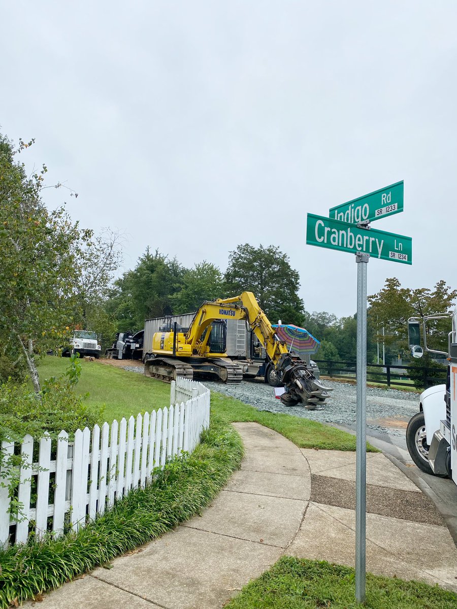 Site clearing for Foothill Crossing Phase V, a Stanley Martin development of 31 attached homes, is underway by Crozet Park. Indigo Road in Parkside Village will have a connection only for emergency vehicles.