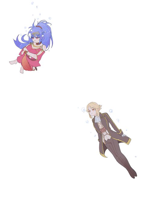 こういう青くない感じで水の描写したかった 