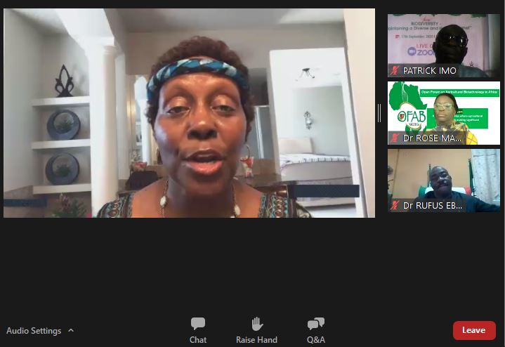 Global Biodiversity Leader &amp; Executive Secretary, Convention on Biological Diversity, United Nations, Ms. <a href="/mremae/">Elizabeth M. Mrema</a> makes presentation at the Biodiversity Conference 2020, as Dr <a href="/roxydado/">Rose</a> reiterates the fundamental roles of biotechnology in enhancing biodiversity <a href="/_AfricanUnion/">African Union</a> <a href="/UN/">United Nations</a>