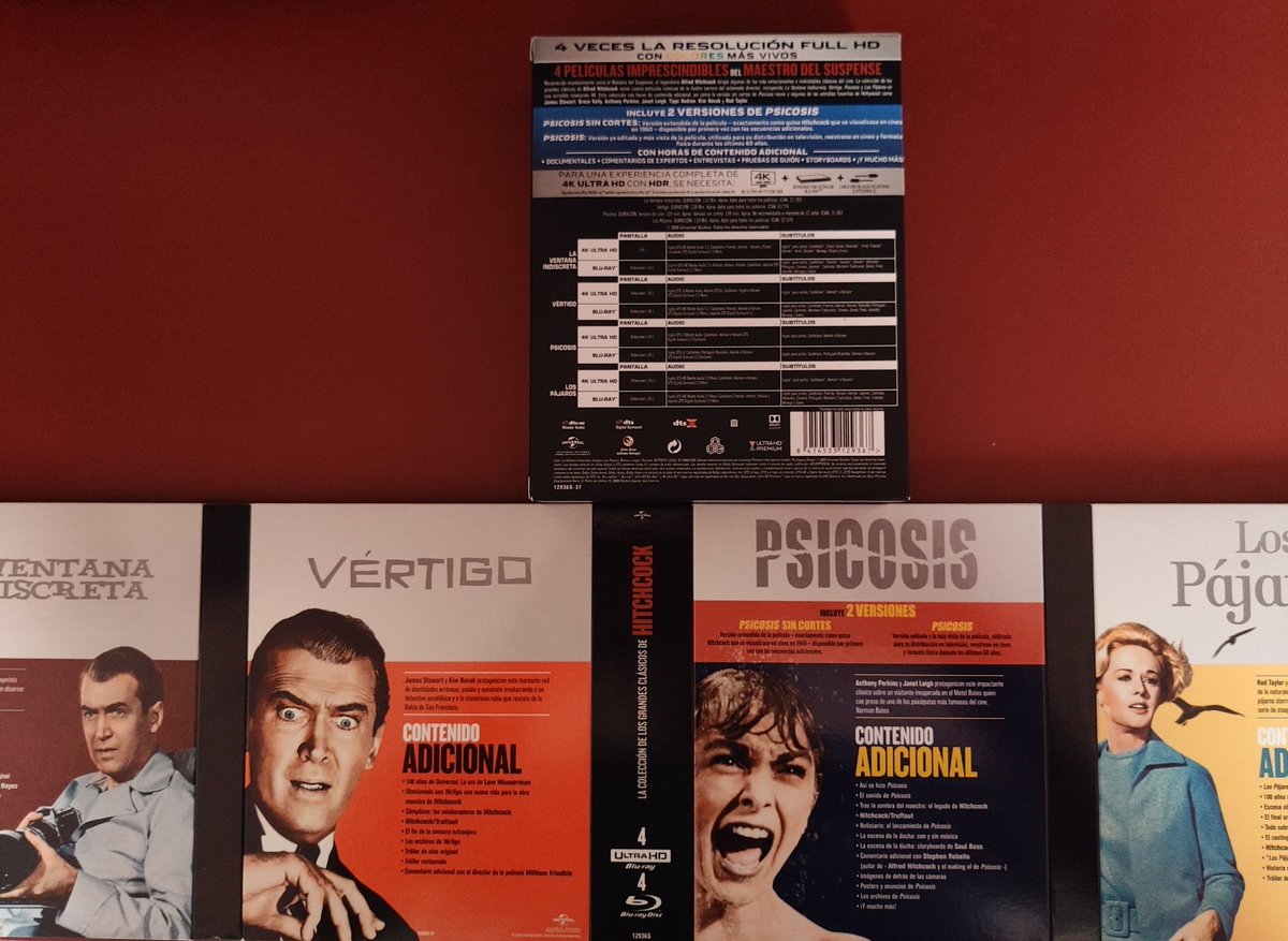 ReyesdelMando's tweet photo. No puede ser mas bonita esta edición de grandes clásicos de Hitchcock en UHD y Blu-Ray #imprescindible @SonyPicsVideo @UniversalDVD_BD https://t.co/417EqrvK2w