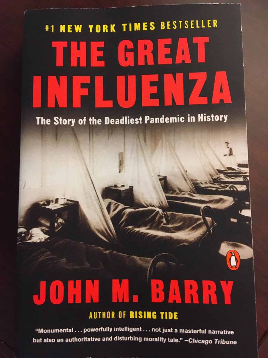 Suggestion for Sept. 17 ... The Great Influenza: The Story of the Deadliest Pandemic in History (2004) by John M. Barry.