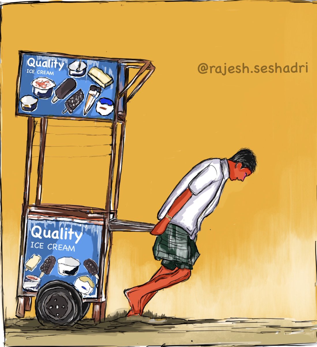 #icecreamcart #cart #streetvendor   #nammachennaichanceyilla #kovil #chennaiillustration #chennaiart #chennaiillustrator #chennaiartist #chennai #nammachennai #streeofchennai #ArtistOnTwitter #watercolor @ashdoms @cinemaraasa @Cinemarasigan19 
Check 
instagram.com/rajesh.seshadri