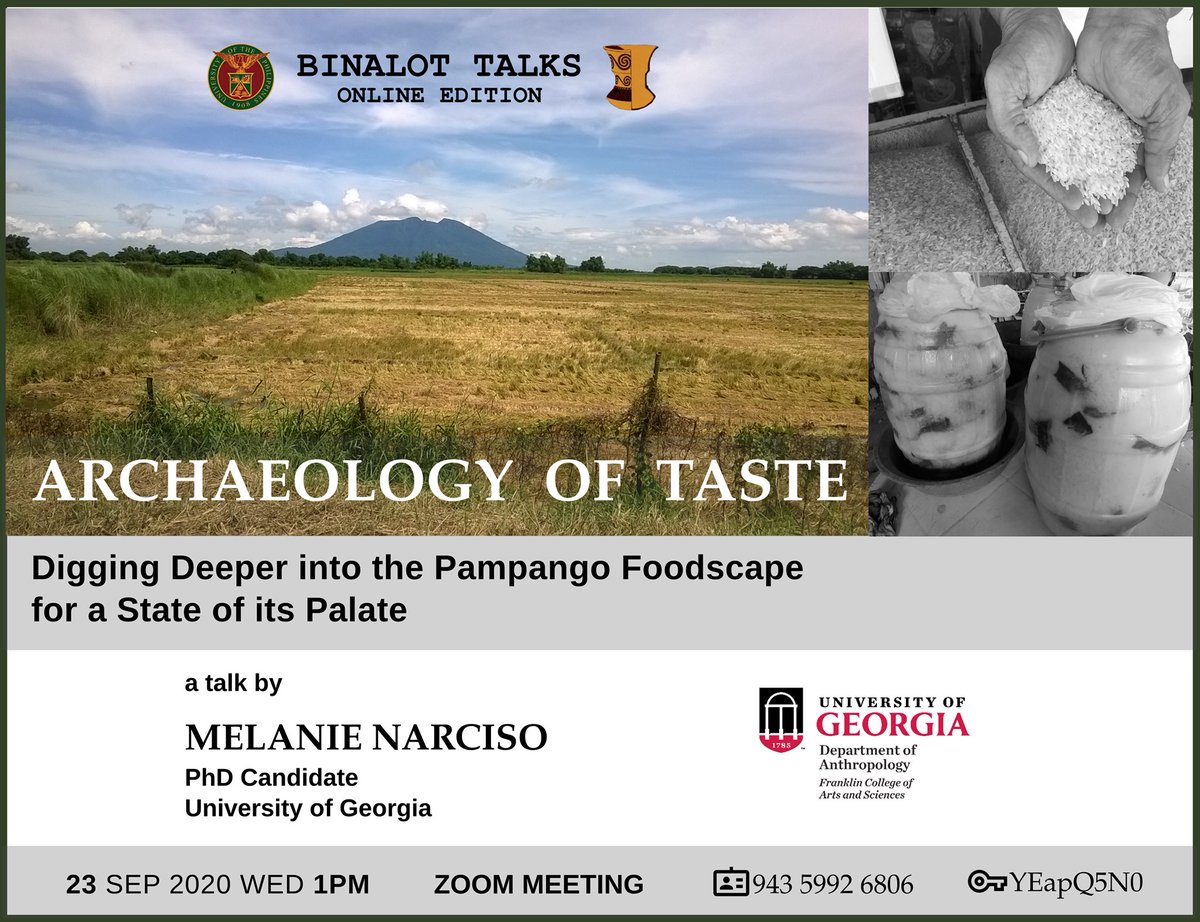 ScienceChatPH's tweet image. Hello mga ka-#ScienceChatPH and foodies out there. You might find this talk interesting featuring one of the unique foodscapes in the Philippines.

&quot;Archaeology of Taste: Digging Deeper into the Pampango Foodscape for a State of its Palate&quot;
