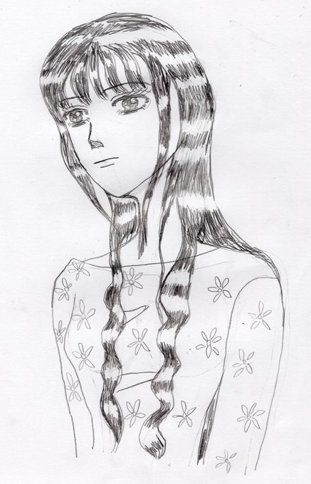 伏せ目がちの江藤蘭世 アオリ顔の練習 原画 イラスト ときめきトゥナイト 尊敬するのはボッティチェッリの漫画