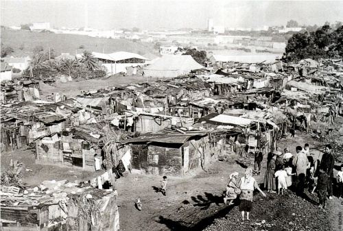 By the 1950s, the contradictions of colonialism were exploding. Impoverished Algerian peasants, dispossessed of their land by settler colonialism, moved to cities and crowded into slums (the one pictured here is in Hussein Dey).