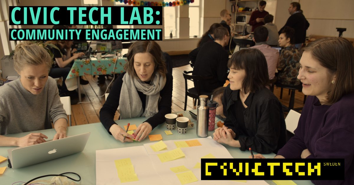 Kom på #CivicTechLab 1 oktober kl 13-16 med fokus på hur civic tech-projekt kan att bygga community och engagera deltagare i sina projekt! Leds av Magnus Eriksson från forskningsinstitutet <a href="/RISEsweden/">RISE</a>. Info och länk till anmälan på civictech.se/civic-tech-lab… #civictechse