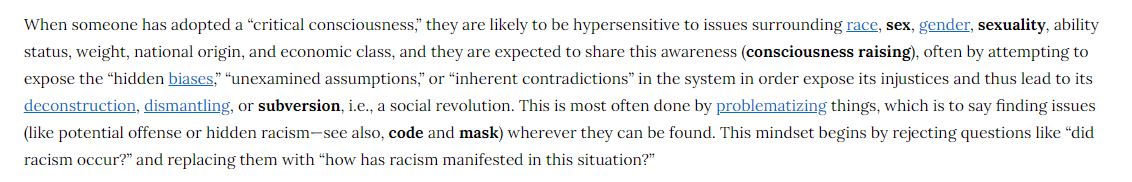 The key phrasing in the journal article is “become fluent in the critical consciousness”. More information on critical consciousness from  http://NewDiscourses.com :