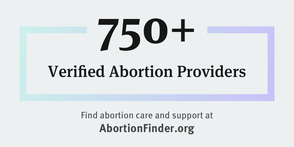 We have a huge network of over 750 abortion providers across the country, including some that won’t show up on a Google search. There may be an abortion provider closer than you think. And we’ll help you find them at AbortionFinder.org.