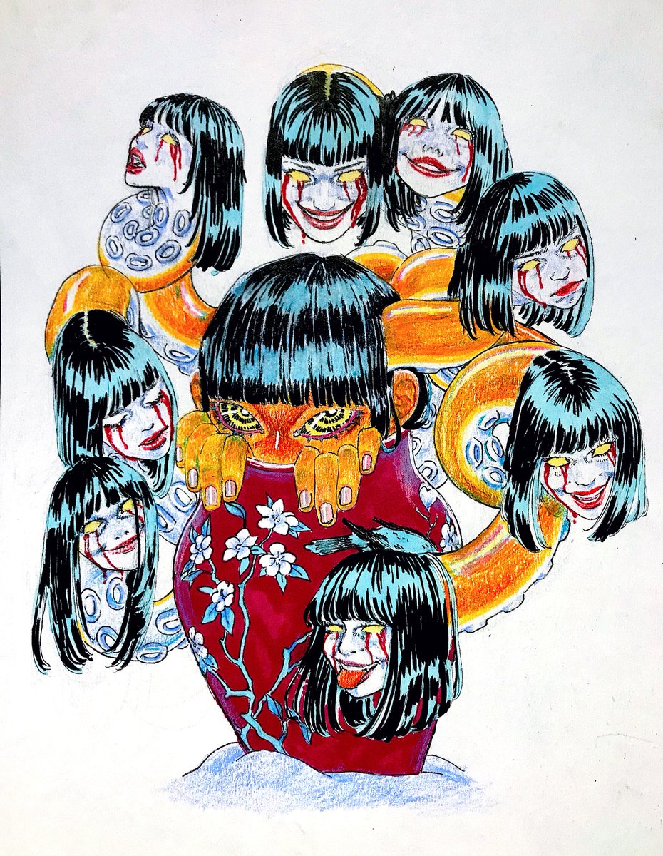 cogum3li's tweet image. Le brouillon            Le dessin final