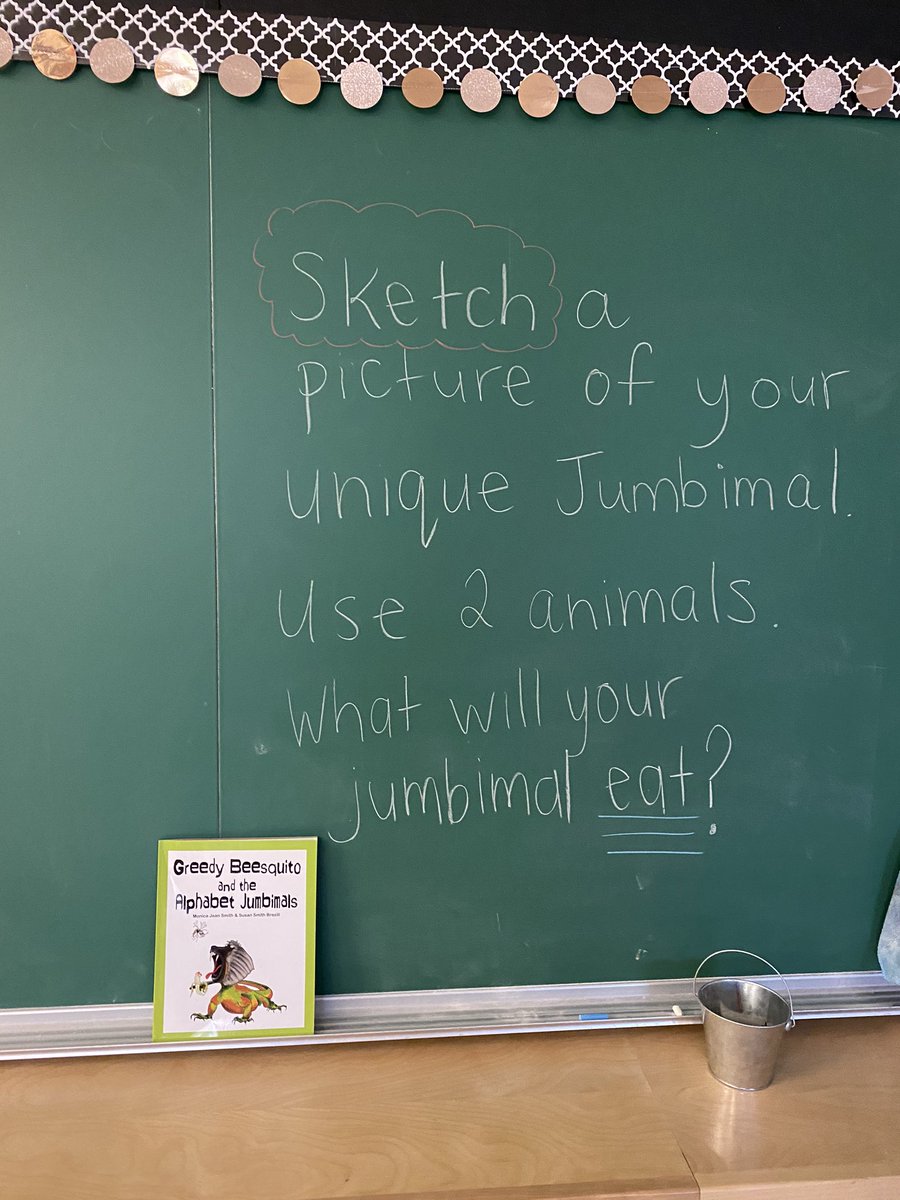Msoshaughnessy1's tweet photo. Today in class we read the book “Greedy Beesquito and the Alphabet Jumbimals”. After reading, the 5/6s made their own unique “jumbimals” and decided what habitat their animal would live in and what they would eat. @StRoseLimaOCSB https://t.co/cguTWJIr8d