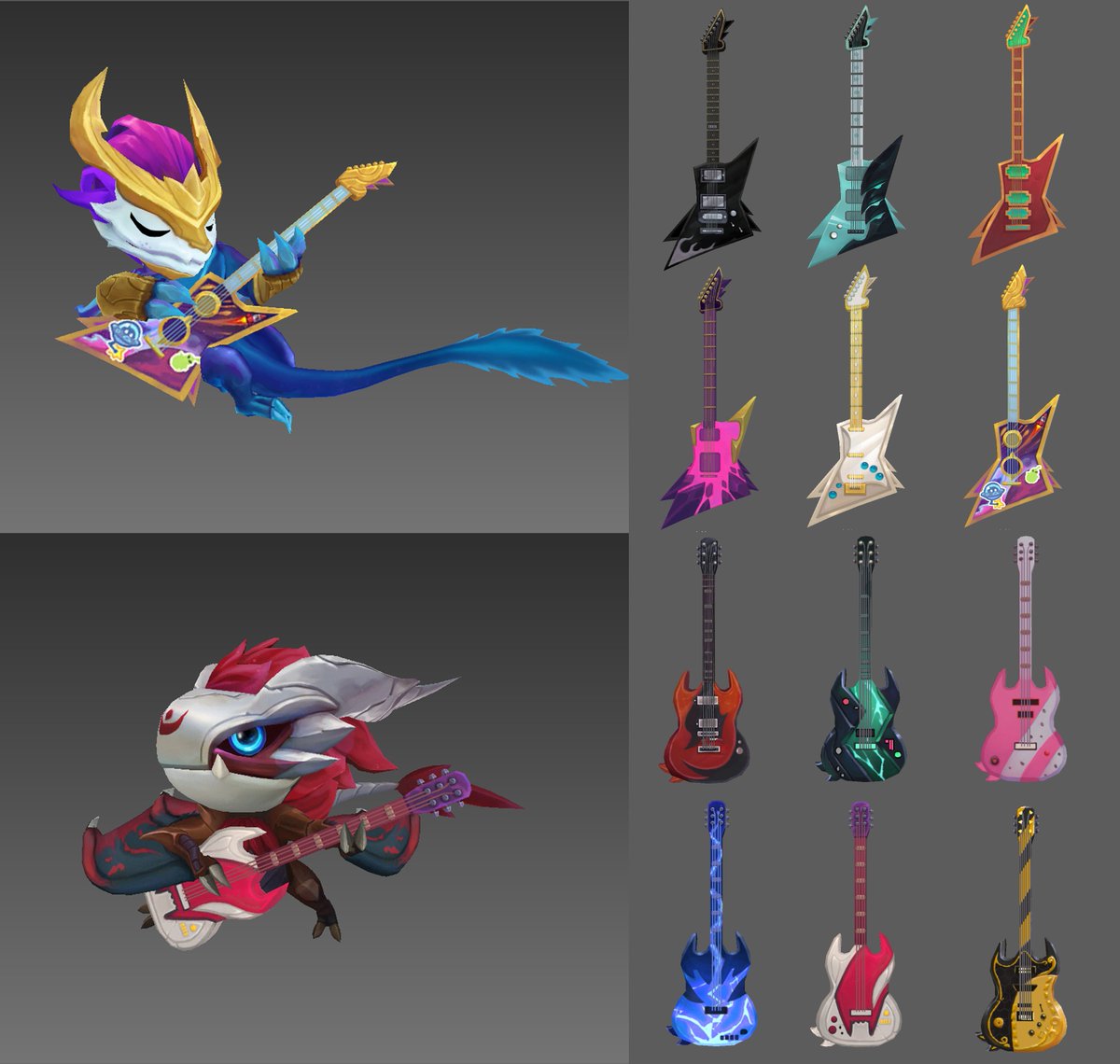 Tommy Gunardi Teguh on X: (3/3) Dragon Little Legends - Ao Shin! ⚡️ A smol  piece of League history. The flashy guitarist of the trio! We can't simply  do a serpentine dragon