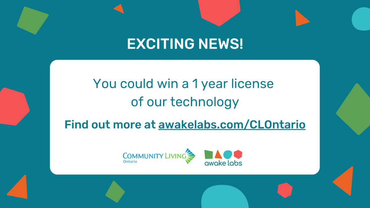 AwakeLabs's tweet photo. 📣BIG ANNOUNCEMENT📣: In partnership with @CLOntario, we're giving away free 1-year licenses of our technology! 🎉

Find out how you can win at: https://t.co/psR9cFpxEt

A limited number are available and you must live in Ontario to qualify.

#CLOCon2020 #InThisTogether https://t.co/RWsZJiGAFU